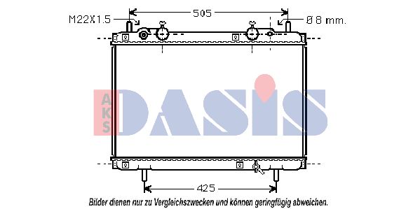 AKS DASIS Радиатор, охлаждение двигателя 081450N